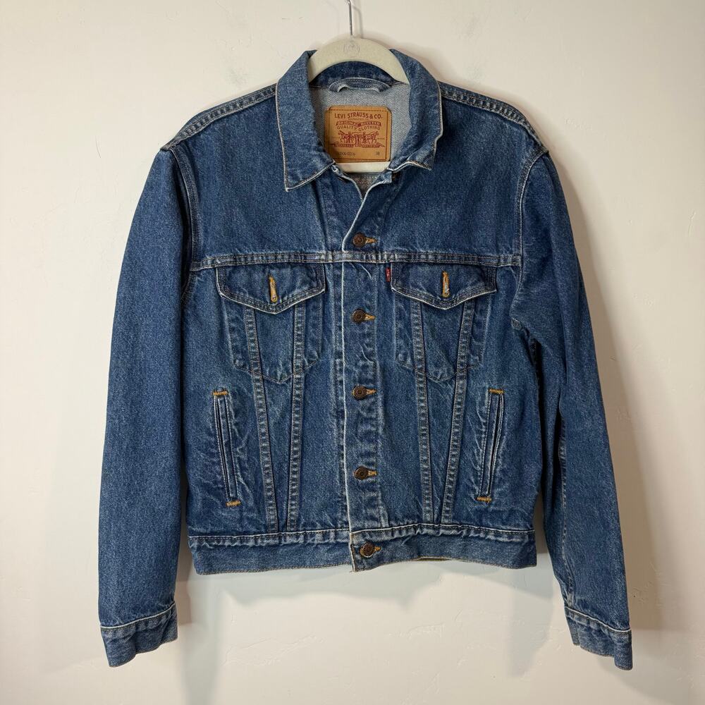 Levi's Vintage‎ Trucker Denim Jean Jacket Blue Cotton Rigid 38